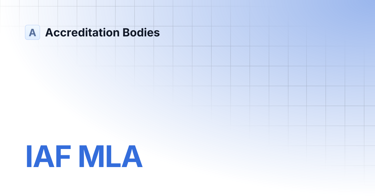 IAF MLA | German | Accreditation Bodies